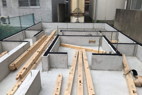 棟上げに向けての準備　大阪市平野区U様邸