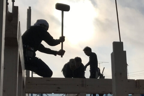 京田辺市Ｂ様邸の棟上げ