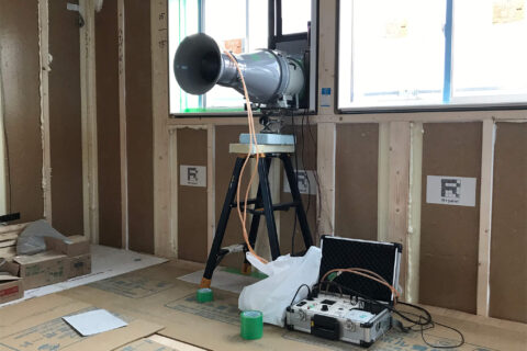 京都府京田辺市Ｂ様邸にて気密測定を行いました。