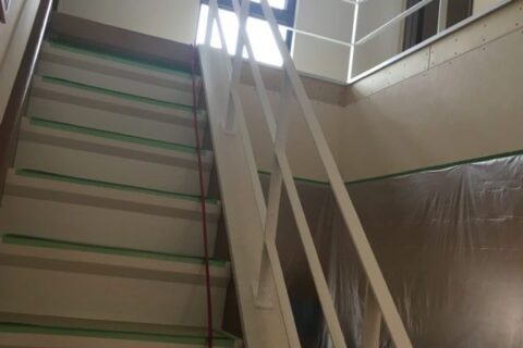スチール製の階段手すり　奈良市のリフォーム工事