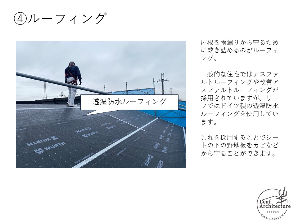大阪でルーフィングにこだわる住宅はリーフアーキテクチャ